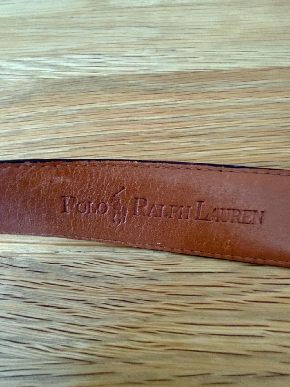 Polo Ralph Lauren Leather Men's Belt - Brown 42” 105cm 1 1/8” wide Brass Buckle